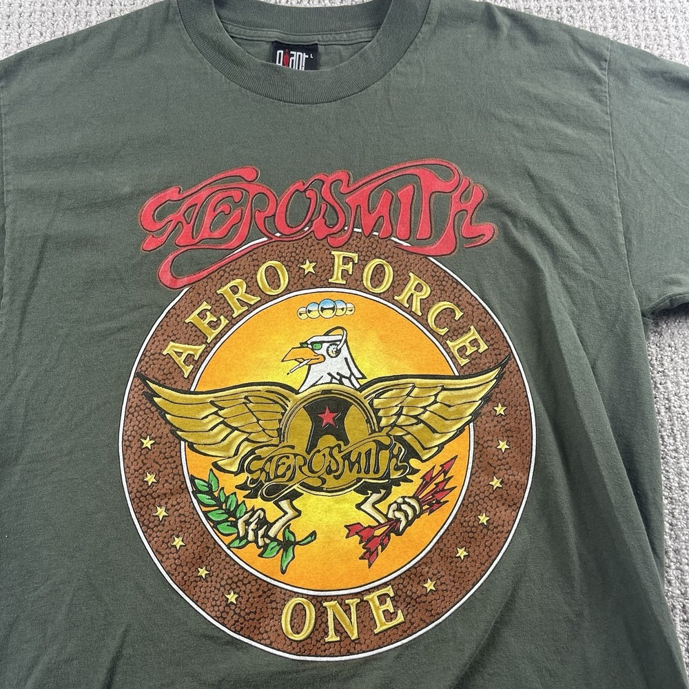 Vintage Aerosmith Aero Force One 1998 World Tour 90's Concert Tee Giant Large